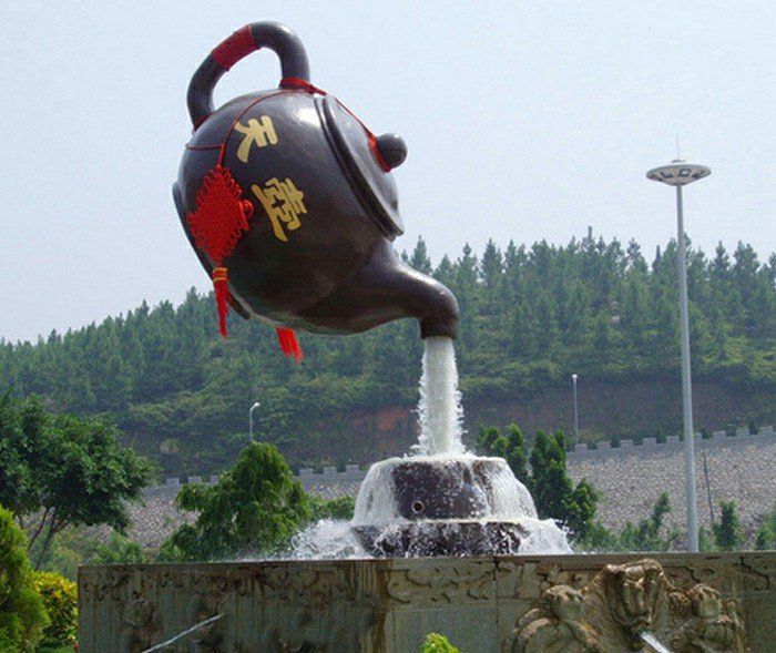 天壺公園噴泉景觀銅雕