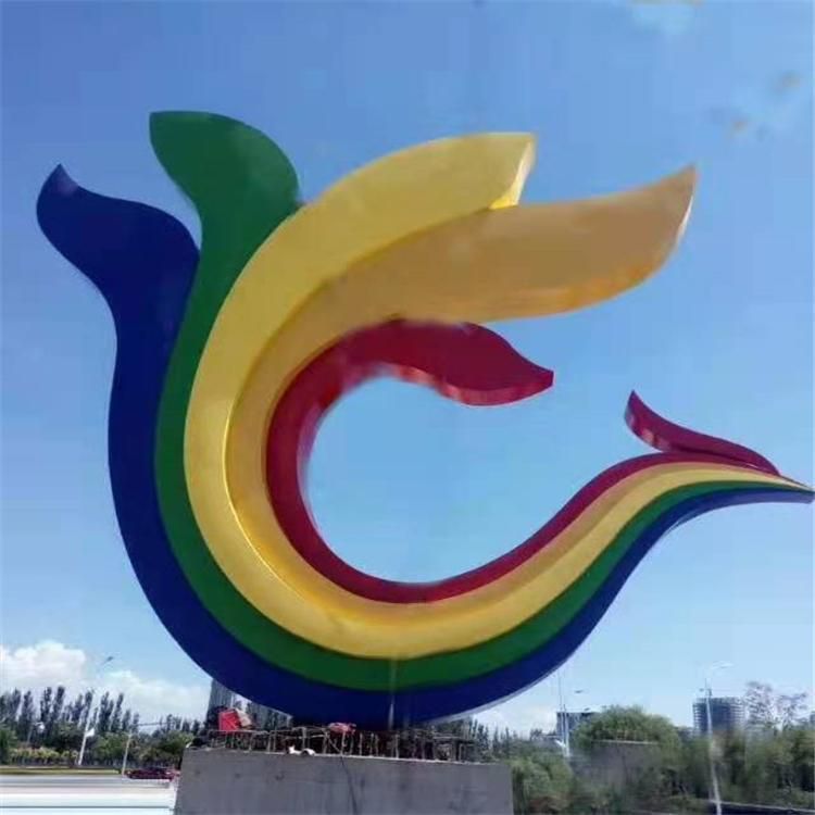 不銹鋼城市彩繪標(biāo)志雕塑