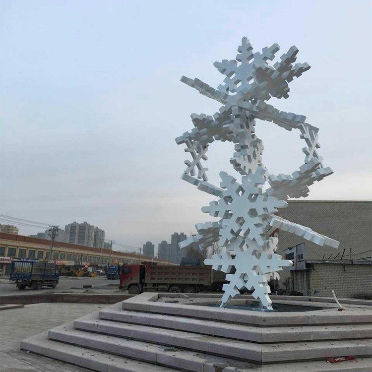 不銹鋼抽象雪花雕塑