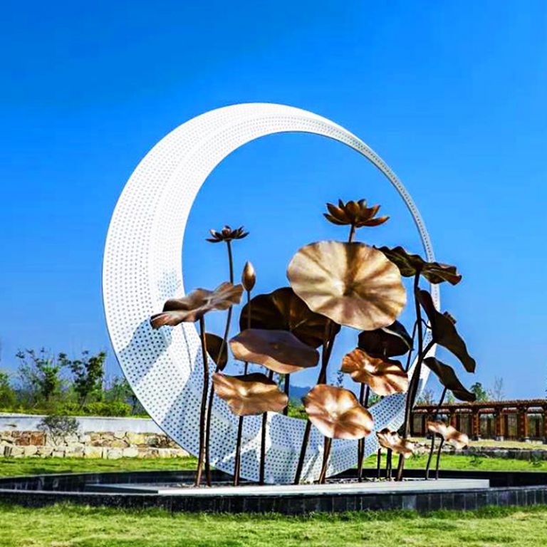城市廣場標(biāo)志不銹鋼雕塑