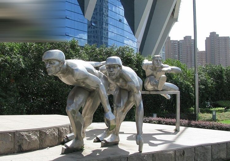 不銹鋼速滑運(yùn)動(dòng)人物雕塑