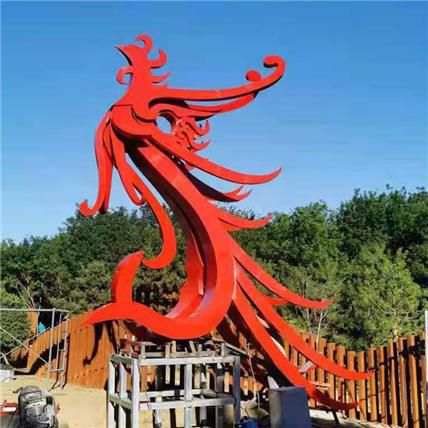 火鳳雕塑不銹鋼鳳凰雕塑