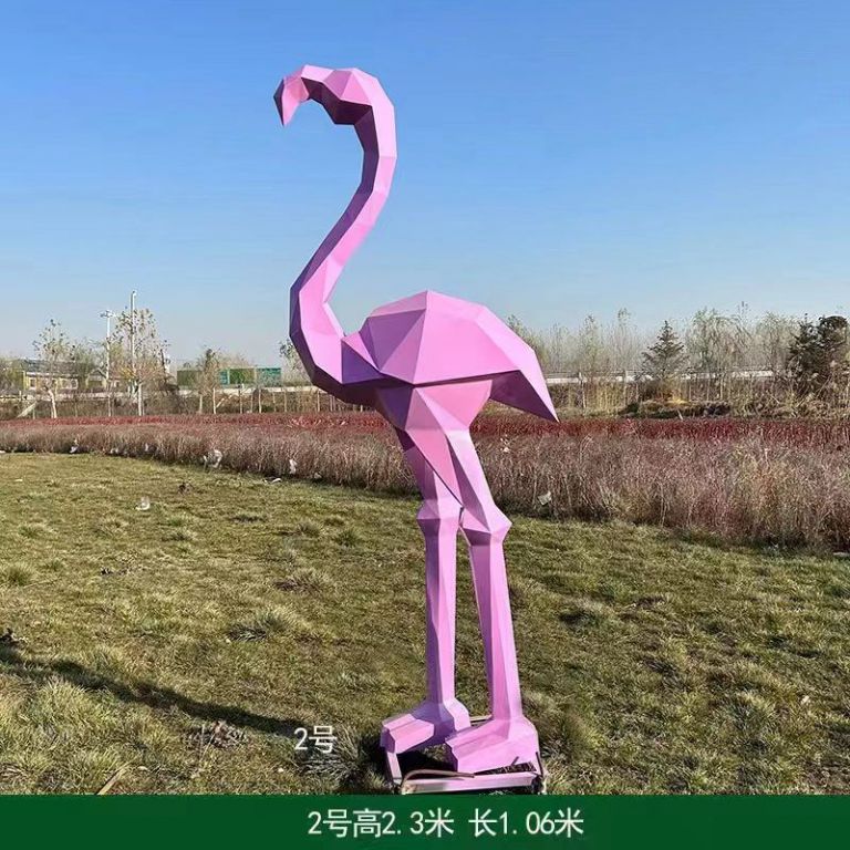 噴漆不銹鋼火烈鳥雕塑