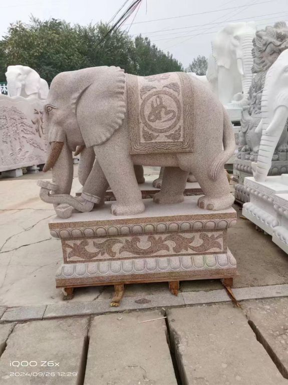 現(xiàn)貨大象雕塑 大理石動物雕塑
