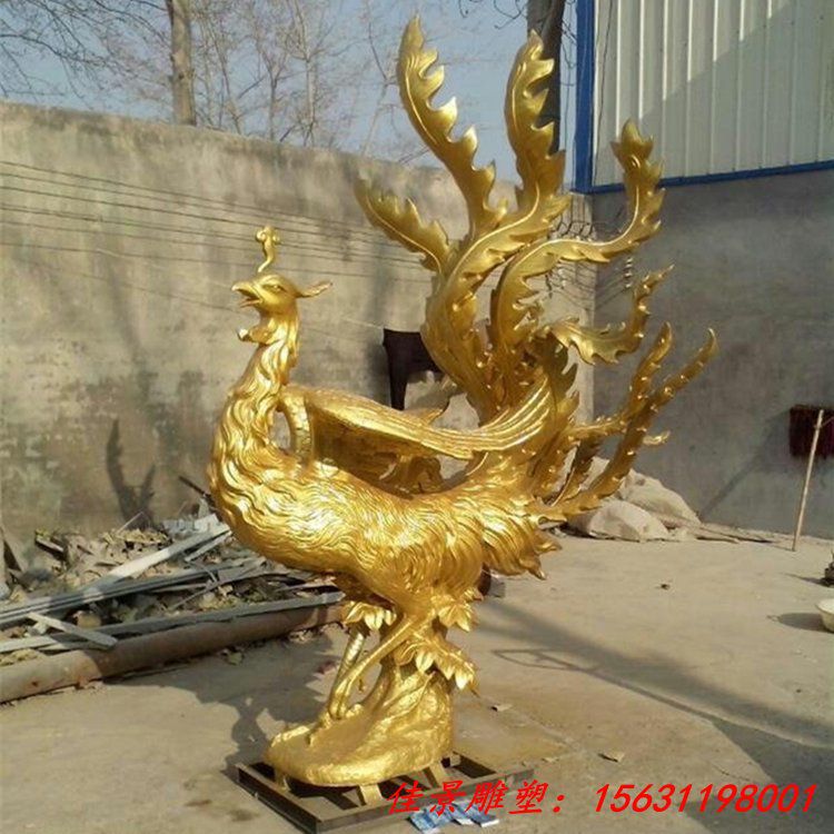銅鳳凰雕塑 動(dòng)物雕塑