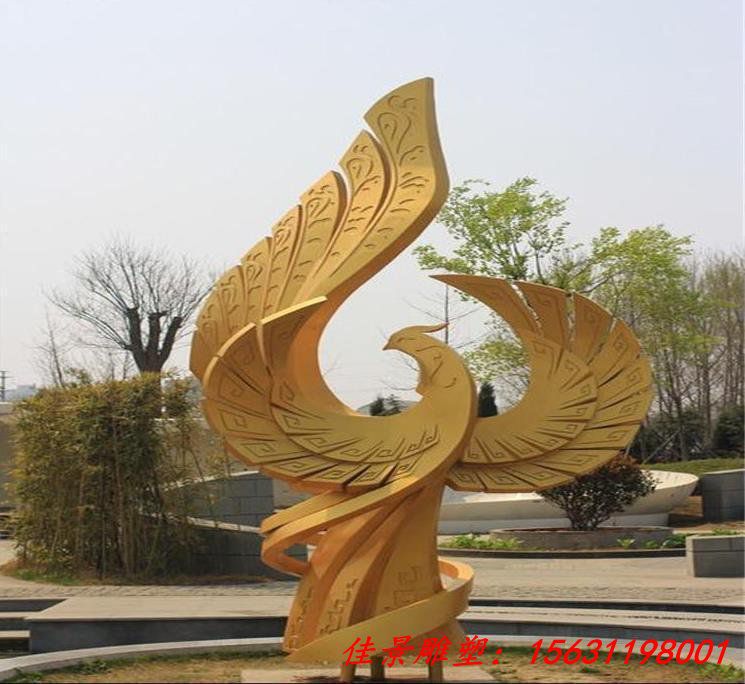 鑄銅鳳凰雕塑 廣場(chǎng)動(dòng)物