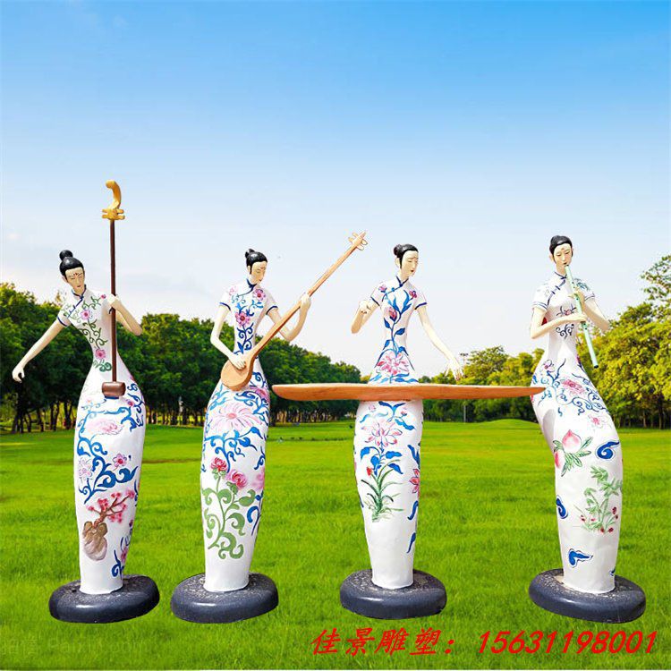抽象人物雕像 音樂人物雕塑