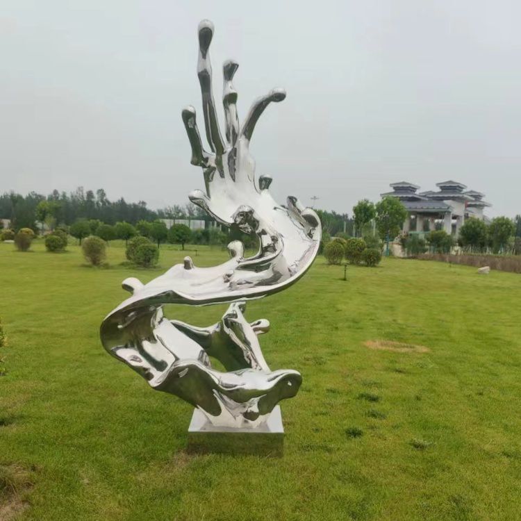 創(chuàng)意不銹鋼浪花雕塑