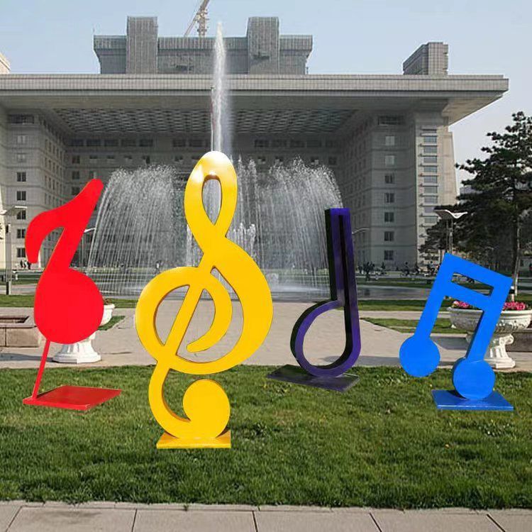 廣場不銹鋼音符雕塑擺件 