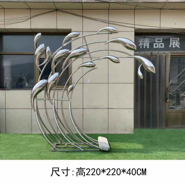 創(chuàng)意不銹鋼魚(yú)群雕塑