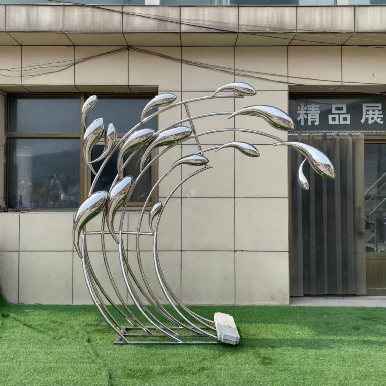 鏡面 廣場(chǎng)不銹鋼魚(yú)群雕塑