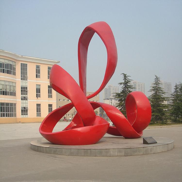 公園不銹鋼飄帶雕塑