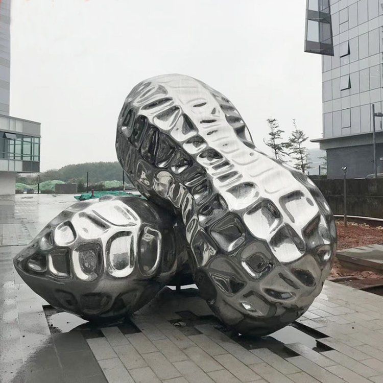 不銹鋼花生雕塑 