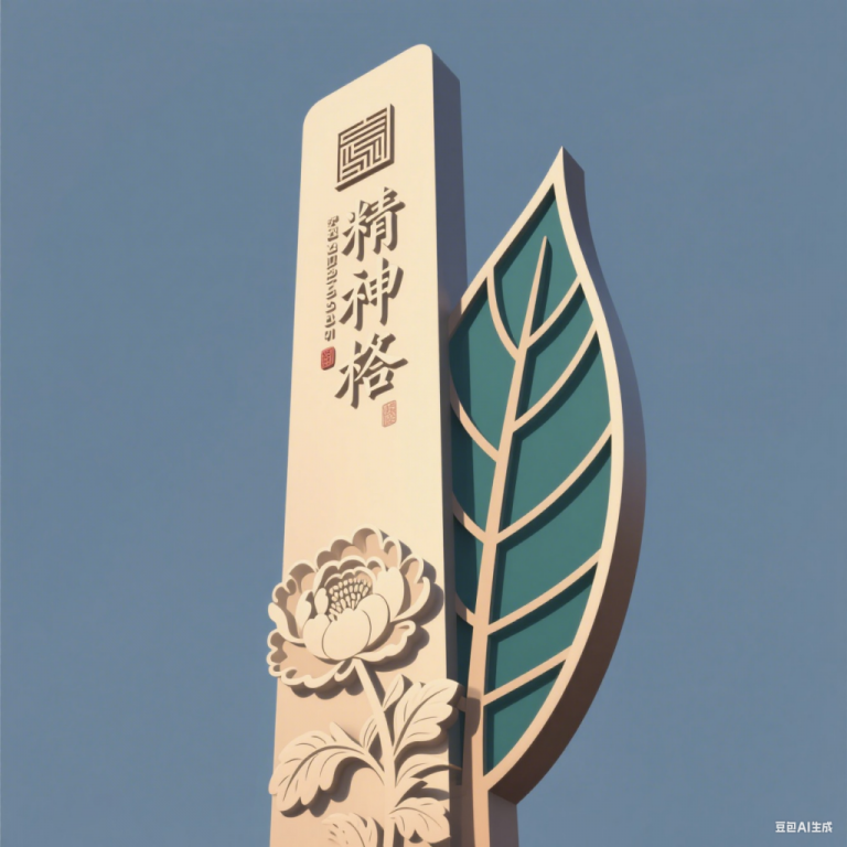 不銹鋼花朵精神堡壘雕塑