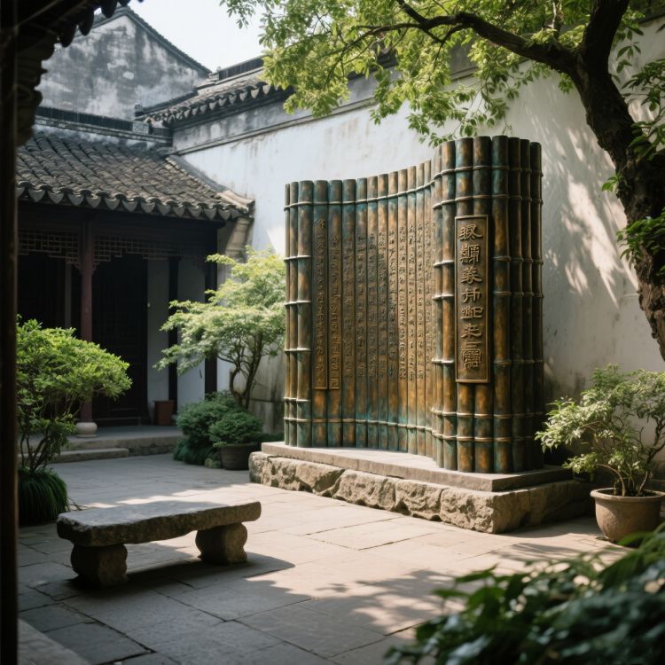 仿古做舊 竹簡銅雕 