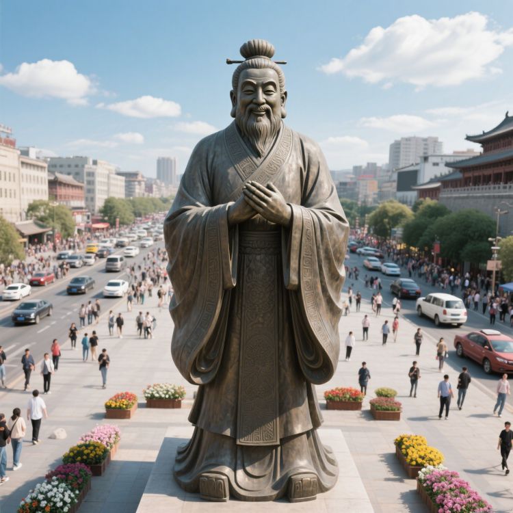 校園孔子 鑄銅人物雕塑