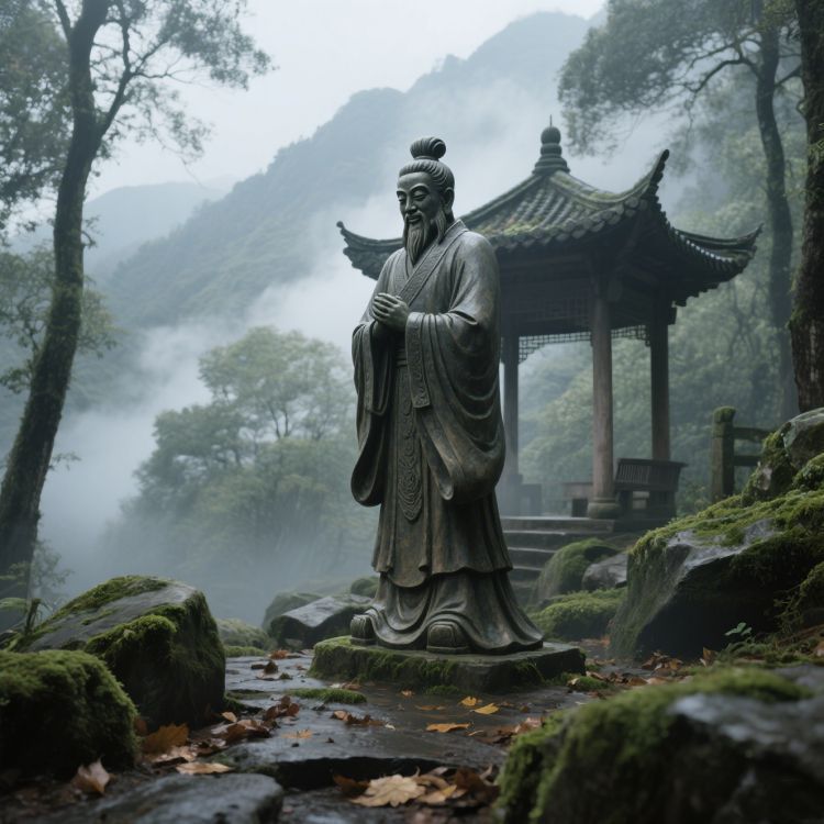 禮儀人物 鑄銅孔子雕塑